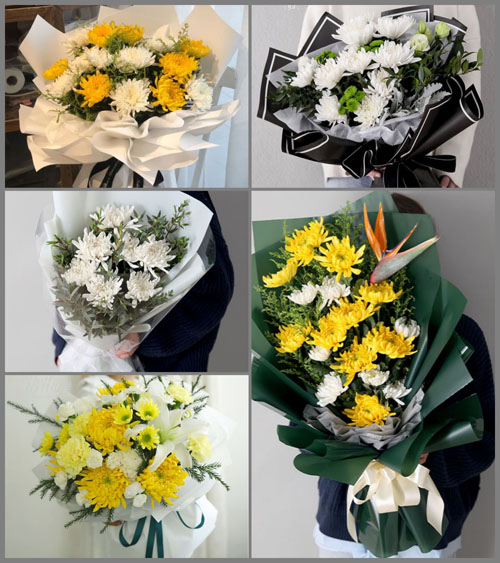 上海奉贤区四团镇龙尖村白事花束代送